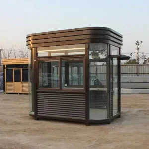 Luxury Mobile Prefabricated Steel Structure Chinese Container Security Guard Booth Sun Wind Protection Waterproof for Shop