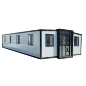 Luxury Prefabricated 40ft Expandable Home 74sqm Dual Wing Container Villa for Corporate Retreat Event Venue
