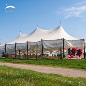Luxury Sailcloth Wedding Tent One-Stop Event Planning Solution With Steel Pole Structure for High-End Campsite Investors