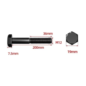 M 12*200 High Strength Bolts Specifically for Bridges Building Steel Structures 12.9 Grade Fasteners