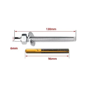 M10*130 High-strength Q235 Steel Galvanized Steel Chemical Anchor Bolt Grout Fixation System for Concrete Curtain Walls
