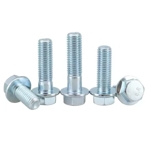 M10 Titanium Flange Bolts High Strength 10.9 Grade Steel Screws Toothed Galvanized Hex Head Full Thread Half Thread GB Plain