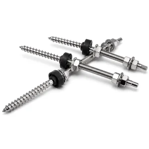 M10x200 M10x250 Heavy Duty Solar Racking Aluminium Plain Hanger Bolt Nut Washer Combo