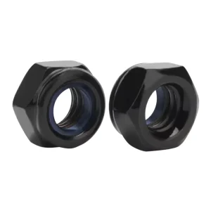 M2 M2.5 M3 M4 M5 M6 M8 304 Stainless Steel Black Hex Nylon Insert Lock Nuts, Nylon Bolts and Nuts