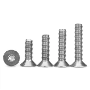 M2 M2.5 M3 M4 M5 M6 M8 DIN7991 Titanium Allen Bolt Flat Head Titanium Hex Countersunk Screw