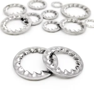 M2 M24 304 Stainless Steel Zinc Plated Spring Steel Wave Internal Tooth Lock Washer DIN Standard Shakeproof Gasket