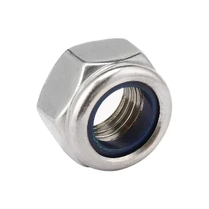 M2 M24 Stainless Steel 304 316 DIN 985 Hex Nylon Insert Locking Nuts Polished Nylock Nuts