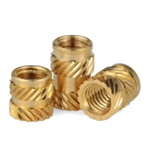 M2-M8 Insert Nuts Nickel Plated Right Hand Thread Brass Copper Double Knurled Class 4.8 & 6.8
