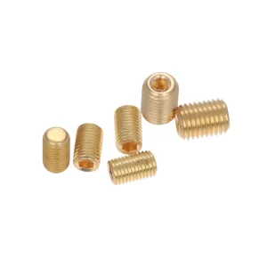 M3 M4 M5 M6 M8 H65 Brass DIN913 Hexagon Socket Flat End Set Screws M4*0.5*5*5.5*7*9*10 M6*0.75 Fine Threaded Brass Grub Screws