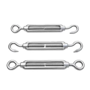 M4-M24 Din 1480 Stainless Steel Turnbuckle Hook and Eye for Cable Rope Tie Rods