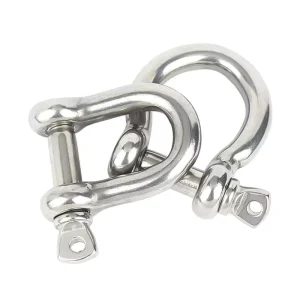 M4 M5 M6 M8 M10 M12 M14 M16 DIN82101 Straight D Shackle Short Stainless Steel Break D Rigging Shackle Hook Boat Rigging Hardware