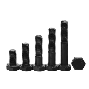 M5 M6 M8 M10 M12 M14 M16 M18 M20 M22 M24 DIN933 931 Grade 8.8 10.9 12.9 High Tensile Strength Black Oxide Hex Head Bolts