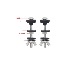 M6*65MM Iron Color Zinc Toilet Tank Connection Screws Rubber Gasket Nuts OEM Logo ISO Bolt Factory 5 Year Warranty Easy