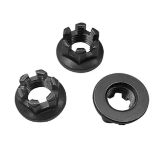 M6 M8 M10 M12 Carbon Steel Iron ASTM A325 GR a B C Black Oxide Round Hexagon Flange Thin Slotted and Castle Nut DIN935 DIN1804