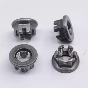 M6 M8 M10 M12 Carbon Steel Iron ASTM A325 GR a B C Black Oxide Round Hexagon Flange Thin Slotted and Castle Nut DIN935 DIN1804