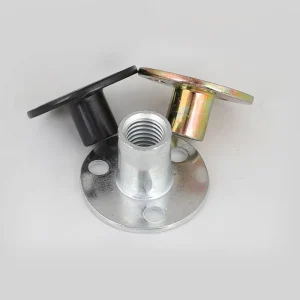 M6 M8 M10 M12 Iron Plate Lock Nut Polished Three-Hole Galvanized Nut for Wood Furniture Sofa Foot ANSI Metric