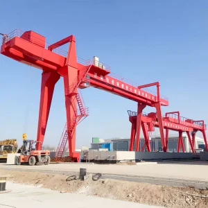 MGH-Type Outdoor Double-Girder Gantry Crane 25 Ton with 8m Lifting Height Gearbox & Engine for Material Yards Terminals