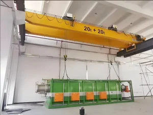 MRT Heavy Duty 25ton 50ton Double Girder Overhead Crane with 26.5m Span and 50Hz Power