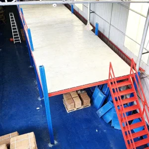 Manufacturer Customization Heavy Duty Warehouse Mezzanine Stairs Steel Structure HTS Brand HTS 1212 Model Powder Coated