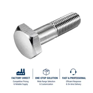 Manufacturer Stainless Steel 304 316 DIN931 Hex Head Bolt M8 M46 Metric Hexagon Bolt