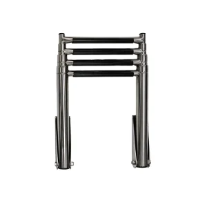 Marine Grade Stainless Steel Silver Multi-Purpose Telescoping Boat Ladder 250-lb Load Capacity 3-Step