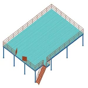 Medium Duty 5 Layer Steel Mezzanine Platform with Corrosion Protection for Industrial Warehouse Storage Stacking Racks & Shelves