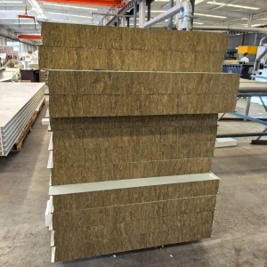Metal Building Wall Panels Polyurethane EPS PIR Glass Wool Rock Wool Sandwich Panels