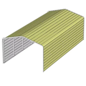 Metal Carport with Closed Sides
