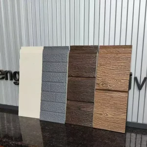 Metal Carved PU Sandwich Fire Resistant Water Resistant Decorative Siding Exterior Wall Panels CE Certified 16mm