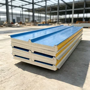 Metal Cladding Insulated PU PIR Panel with Custom Sandwich Panel Roof for Poultry Farm Building