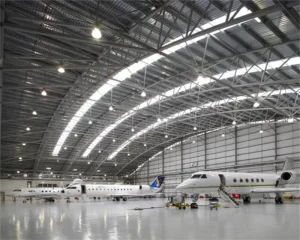 Metal Frame Steel Truss Roofing Airplane Hangar Design