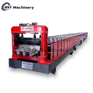 Metal Full Automatic Floor Deck Roll Forming Machine With Hydraulic Cutting for Steel Structure Building