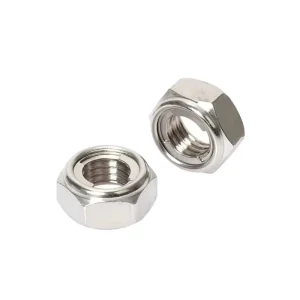 Metal Lock Nut with SS304 or Zinc Steel Material DIN980M Prevailing Torque Type Hexagon Nuts with Two piece Metal (Type M)