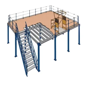 Metal Mezzanine Platform Heavy Duty Steel Mezzanine Floor System High Density Industrial Manufacturers Warehouse Storage Rack