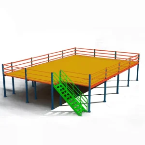 Metal Mezzanine System with Steel Stair for Warehouse Use