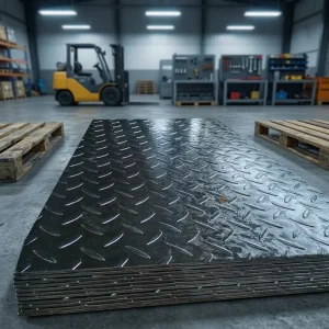 Metal Processing Hot Rolled High Strength Anti Slip Stair & Elevator Tread Plate Embossed Pattern for Safe Flooring Steel Plate