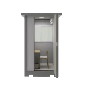 Metal Sentry Box Portable Temporary Kiosk Security Cabin Small Guard House Outdoor Modern Security Booth