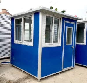 Metal Sentry Box Portable Temporary Kiosk Security Cabin Small Guard House Outdoor Modern Security Booth