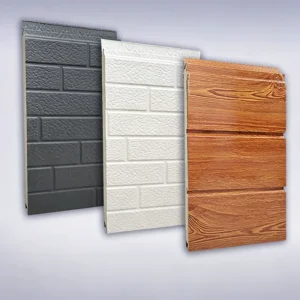 Metal Siding Sandwich Wall Panel PU Foam Core Exterior Cladding System for Prefab Homes and Container House Applications