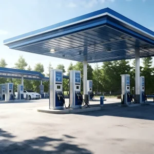 Metal Space Frame Gas Station Cover Steel Structure Prefabricated Canopy Design Supplier and Installation Service