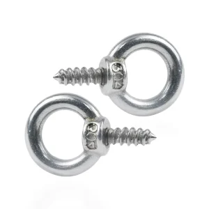 Metal Wood Eye Bolt with Closed Loop for Secure Small Scale Tethering Tasks