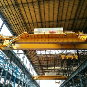 Metallurgy Crane Electric Bridge Crane Motor Engine Gear Pump PLC Control 20-100 Ton Slab Clamps Double Girder Overhead Crane