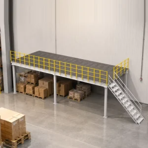 Mezzanine Floor Modular Steel Platform System Corrosion Protection Customizable Load Capacity for Warehouse Expansion