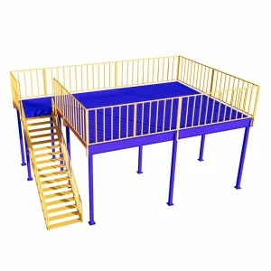 Mezzanine Floor Platform Storage Rack Steel Multi Level Corrosion Protected Eco Friendly Powder Coated Customizable Racks