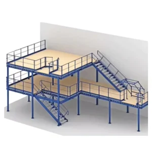 Mezzanine Shelves Steel Structure Platform Stacking Racks Corrosion Protection Zinc Coated Adjustable Layers Thickened