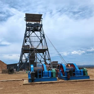Mine Shaft Sinking Derrick Side Braced Type Shaft Dia 4.5-6.0m for Metal Mine Vertical Shaft Sinking Project