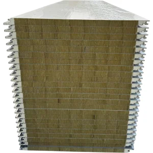 Mineral Wool Sandwich Panel Fire Resistant Waterproof Anti Corrosion Galvanized Steel Face Panel