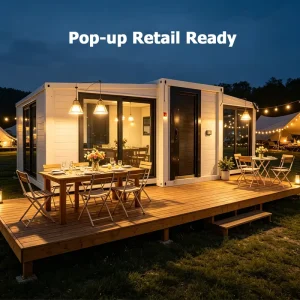 Mobile Coffee Shop Pop Up Store Expandable Container House Portable Retail Kiosk for Business Investment