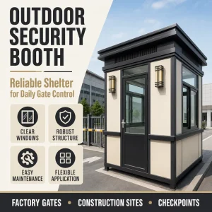 Mobile European Style Steel Container Waterproof Guard Booth Customizable Security Solution Container Houses