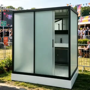 Mobile Restroom Recycled Material Modular Integrated Complete Bathroom for Campsite and Project Sites
